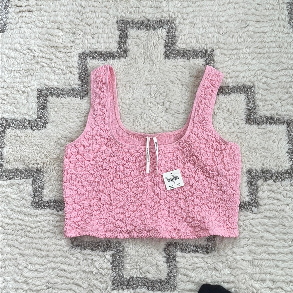 By Anthropologie Pink Textured Top - NWT